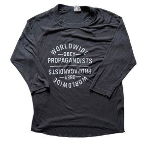 Obey worldwide 3/4 sleeve shirt
